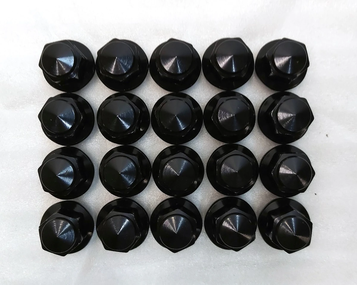 7 Комплект гаек колесных (20 шт.) M14x1.50 BLACK 21mm Tesla all models 2007065