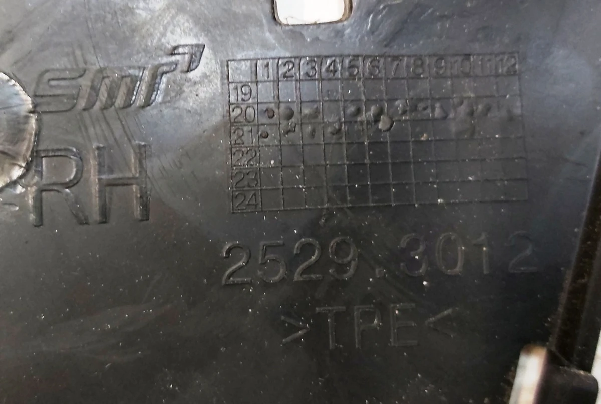 1 Уплотнитель зеркала наружного правого Tesla model Y 2529.3012