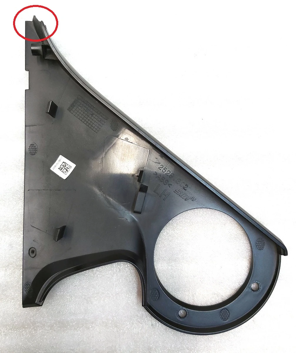 Upper right outer mirror bracket cover plate BLACK Tesla model Y 2529.3001