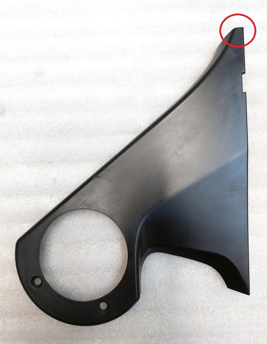 Upper right outer mirror bracket cover plate BLACK Tesla model Y 2529.3001