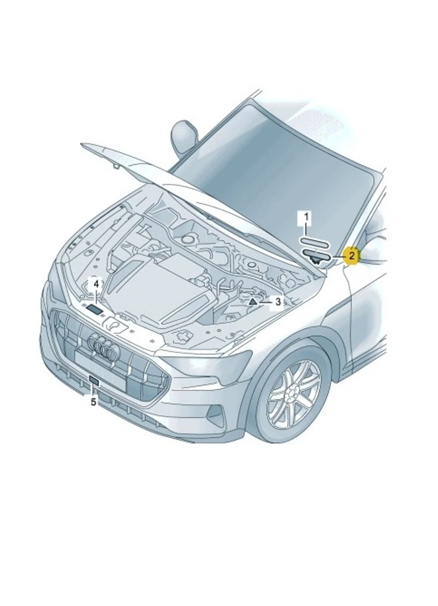 Табличка з VIN Audi E-tron 4KE000302