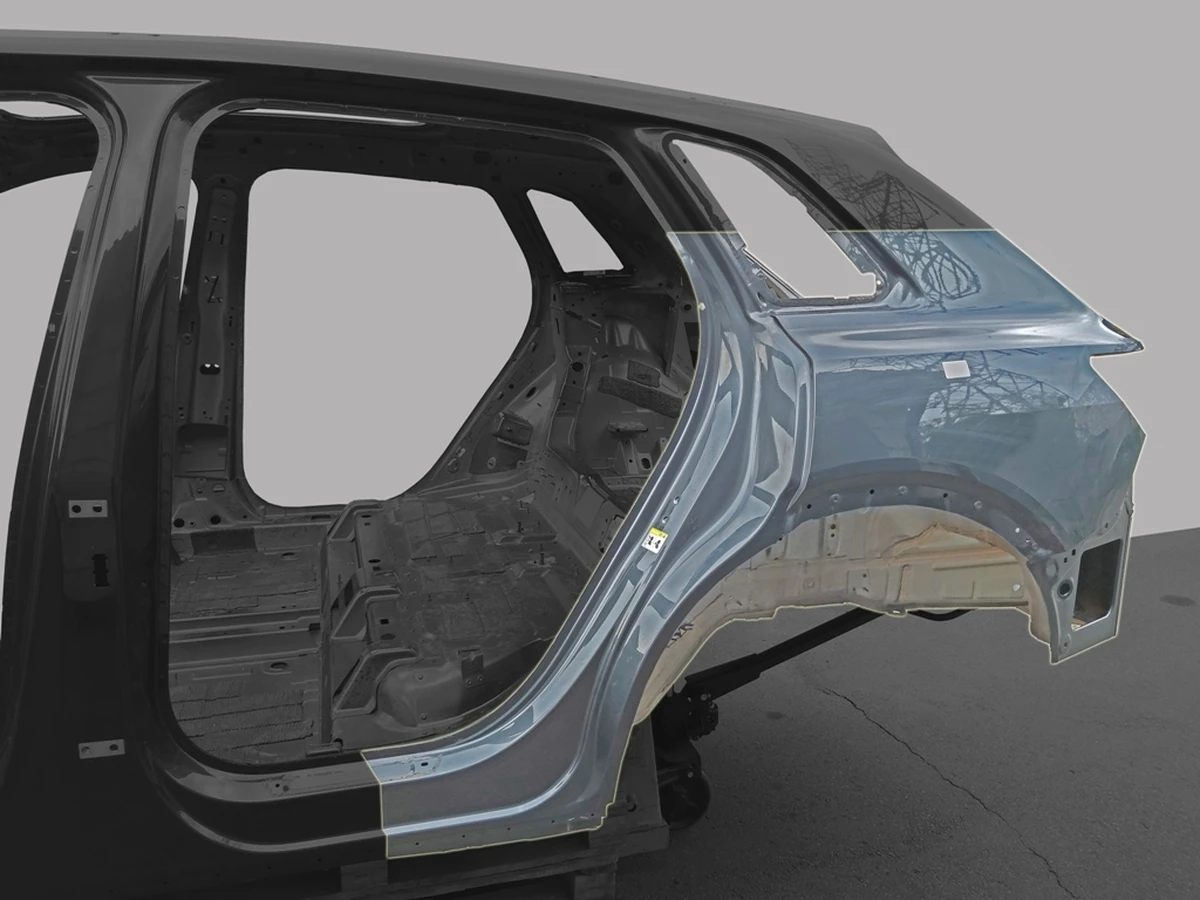 Body cutting part of C/D pillar quarter rear left Audi E-tron 4KE809837