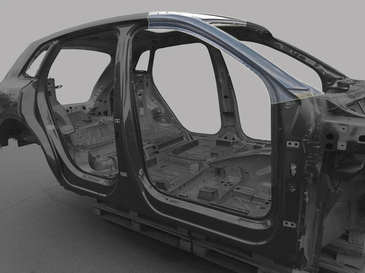 Кузов відрізний верхня частина стійка A з частиною передньої панелі даху права Audi E-tron 4KE810284