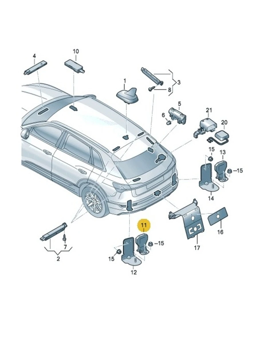 Антенна телефонная левая правая Audi E-tron 4M0035507