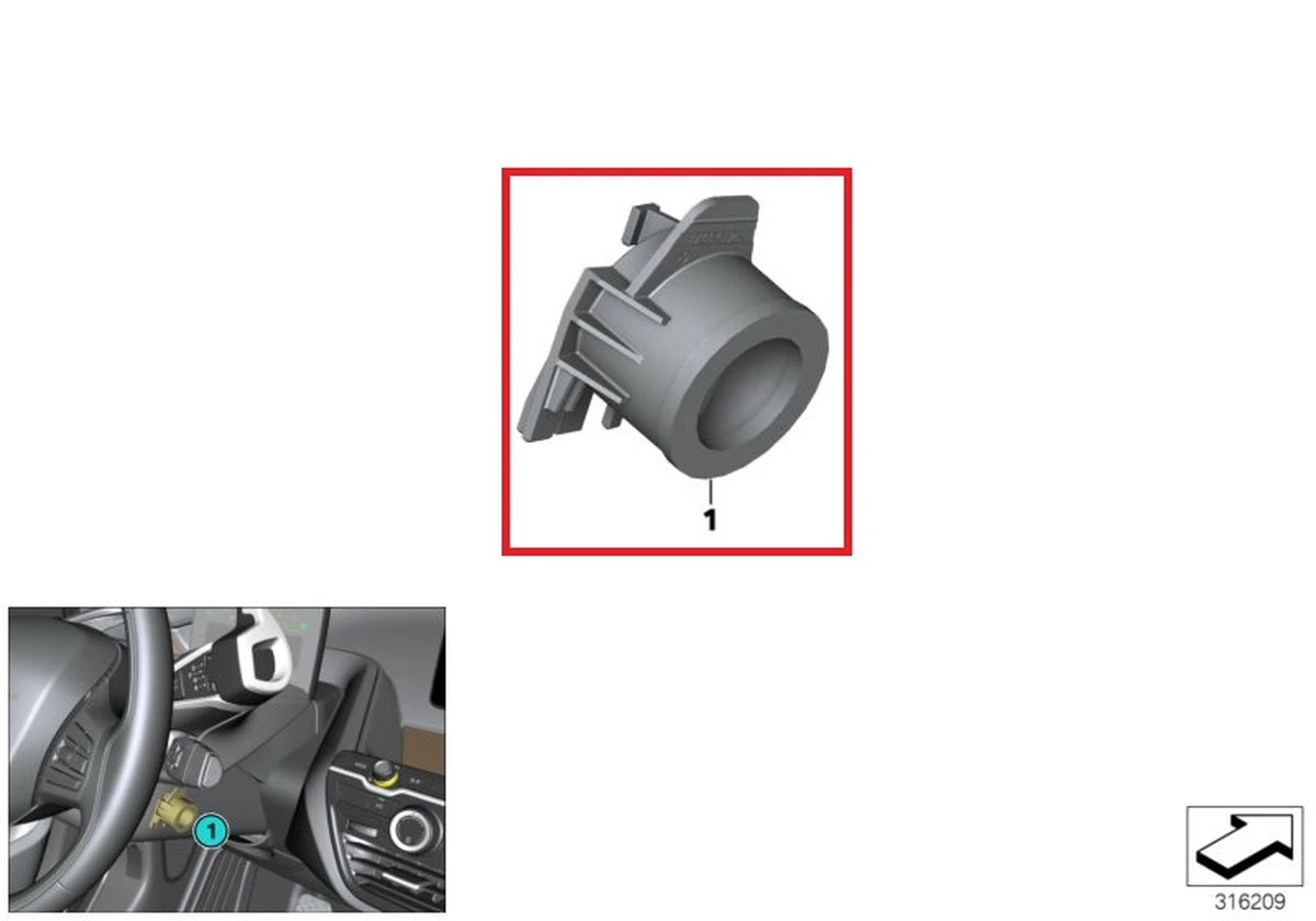 Антена бездротового ключа (котушка) BMW I3 61319311353