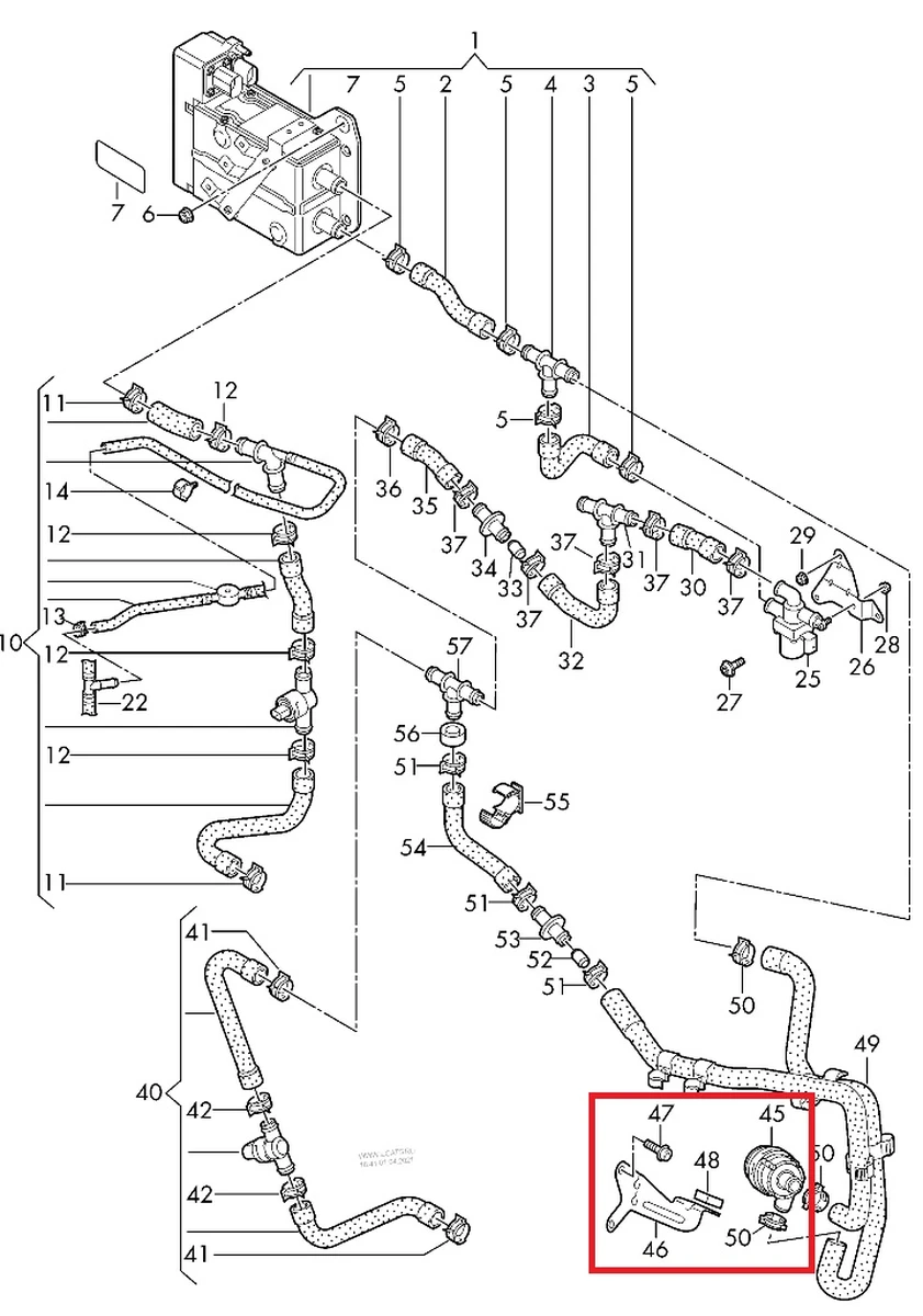 Coolant pump with bracket assembly 5G0965567 Volkswagen E-GOLF