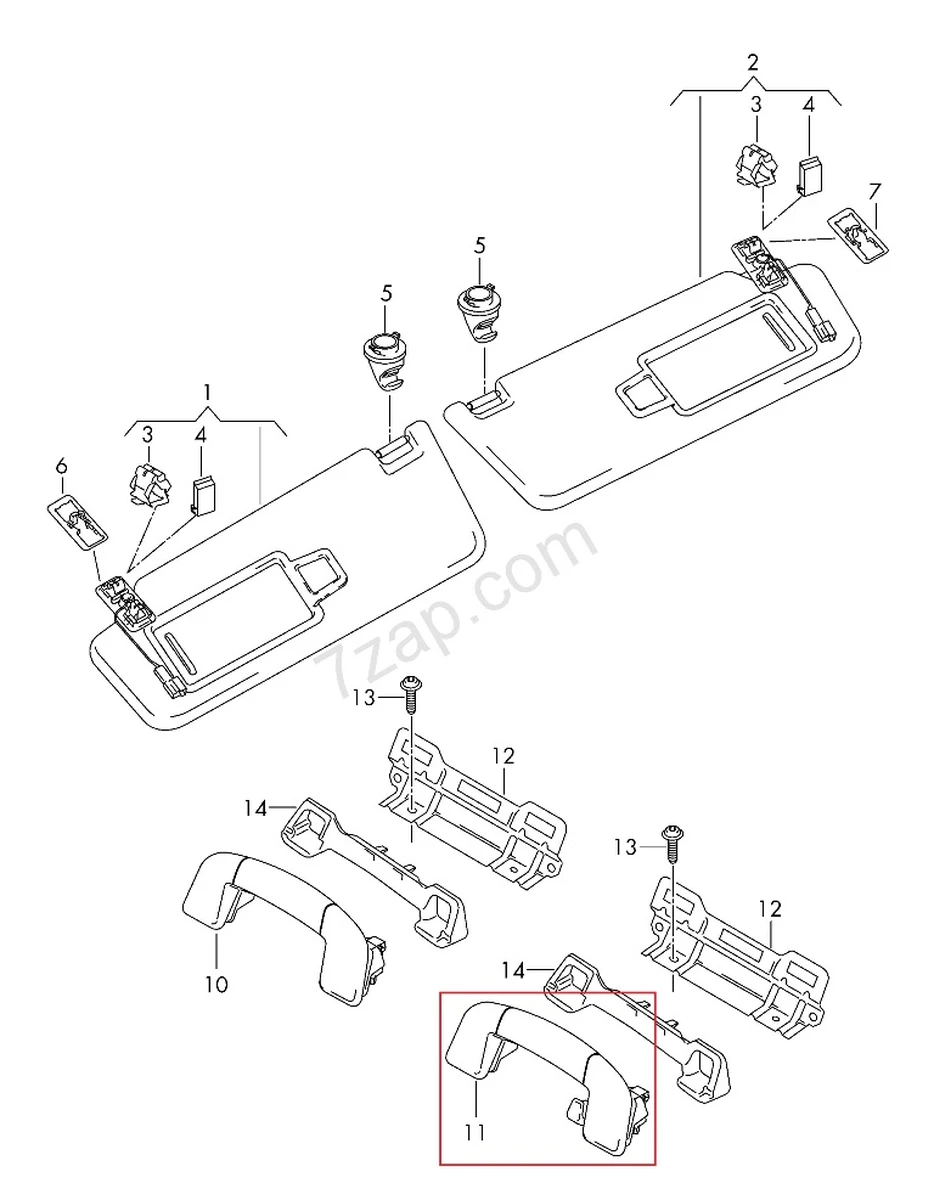 Ручка салона 2-го ряда сидений с крючком для одежды складная Volkswagen E-GOLF 5G9857643A