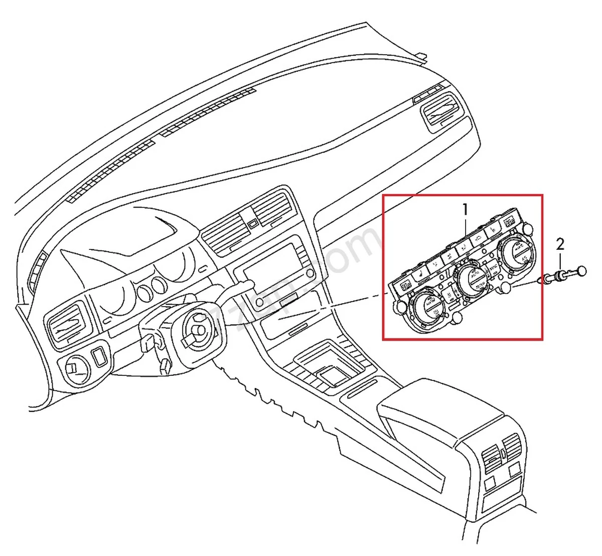 Блок управління кліматичної установки з електронним управлінням з пошкодженням Volkswagen E-GOLF 5GE907044ADWZU
