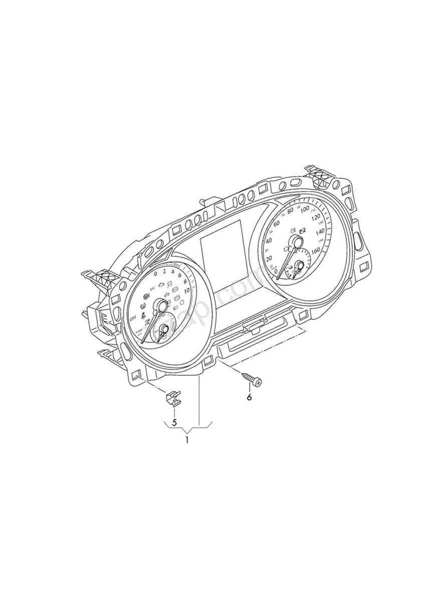 Комбинация приборов (панель приборов) 100MPH Volkswagen E-GOLF 5GE920855