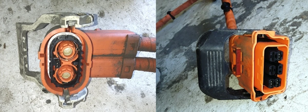 High-voltage charging port cable assembly with brackets 5GE971531J Volkswagen E-GOLF