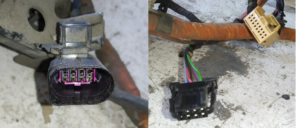 High-voltage charging port cable assembly with brackets 5GE971531J Volkswagen E-GOLF