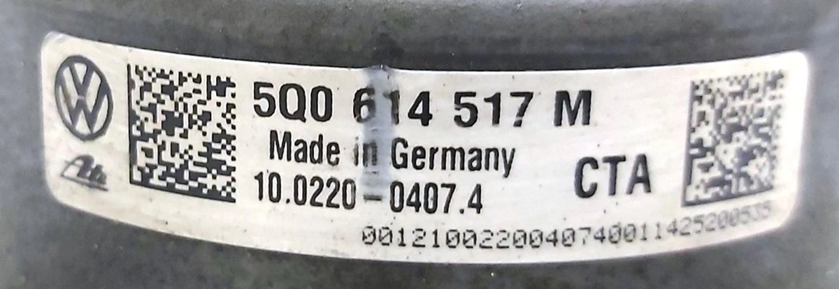 ABS module with control unit assembly with mounting bracket 5Q0614517M Volkswagen E-GOLF