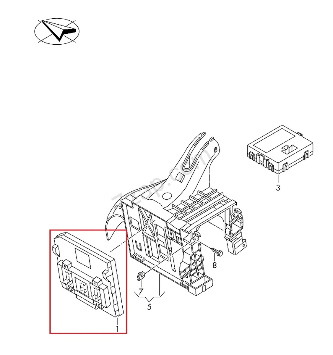 Блок управління бортової мережі Volkswagen E-GOLF 5Q0937085AB