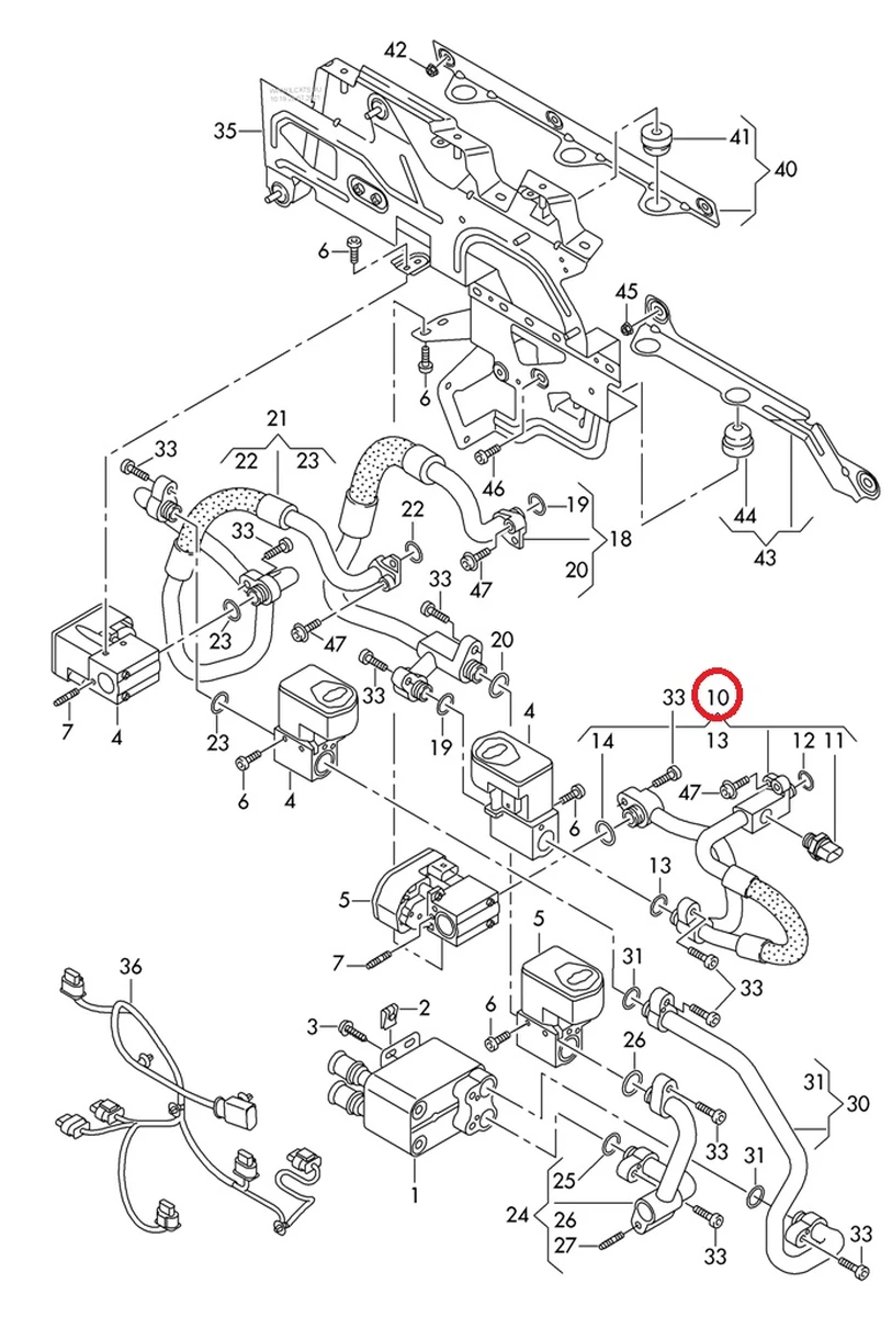 Air conditioning pipe assembly Volkswagen E-GOLF 5QE820017B