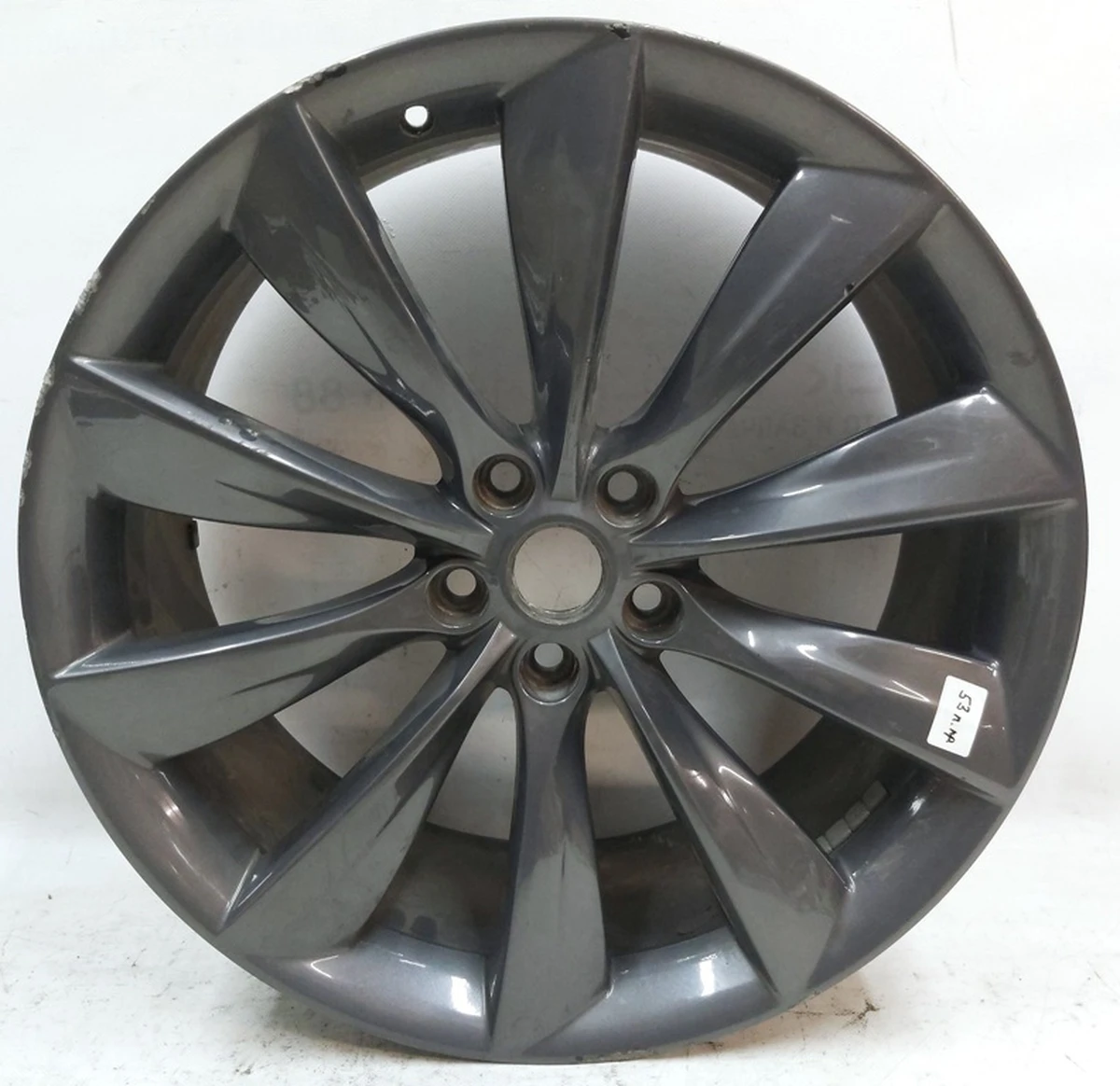4 Колісний диск GREY TURBINE 21x8.5 J з пошкодженням Tesla model S, model S REST 1054042-00-B