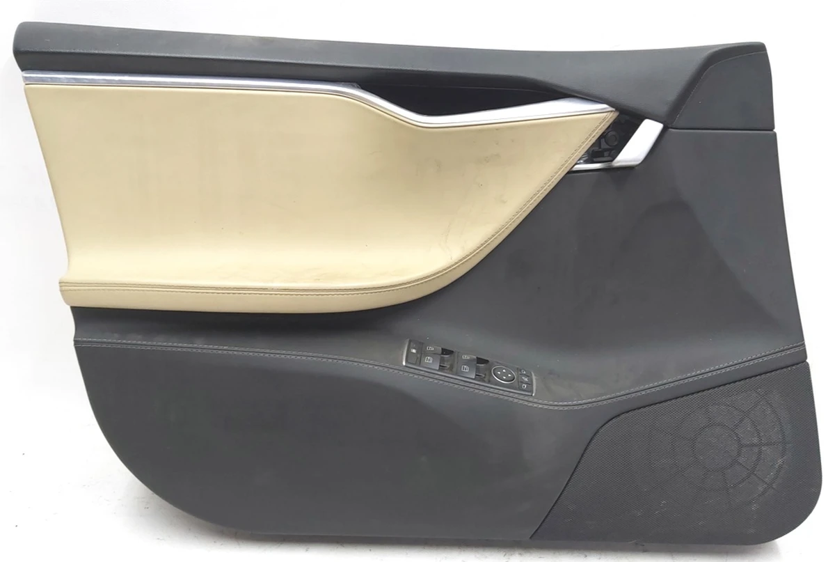 Door card, front left, assy NO ADPT PUR / PVC BLACK / TAN Tesla model S, model S REST 6006071-23-M