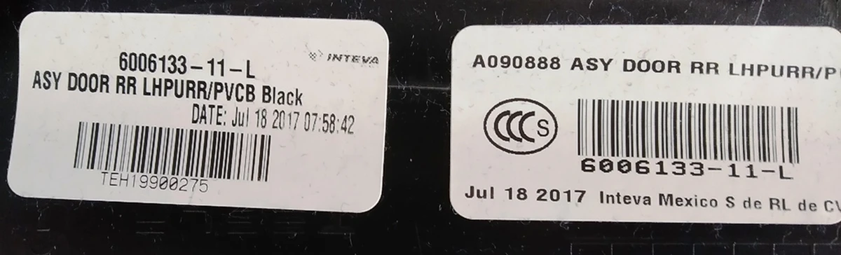 2 Карта двери задней левой в сборе PURB/PVCB/PVCB BLACK Tesla model S, model S REST 6006133-11-L