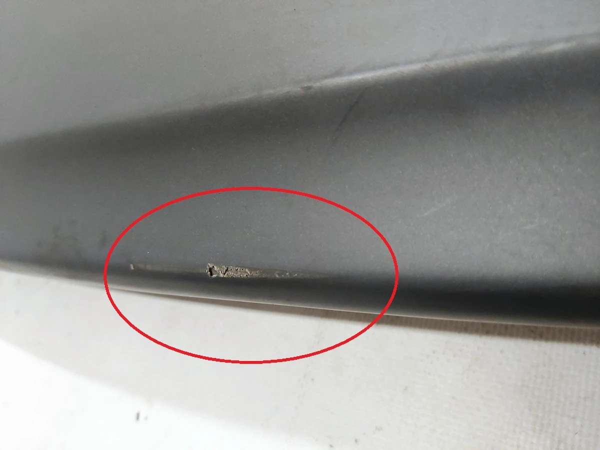 16 APPLIQUE, REAR FASCIA structural (lip) (with damage) Tesla model S 6009005-00-B