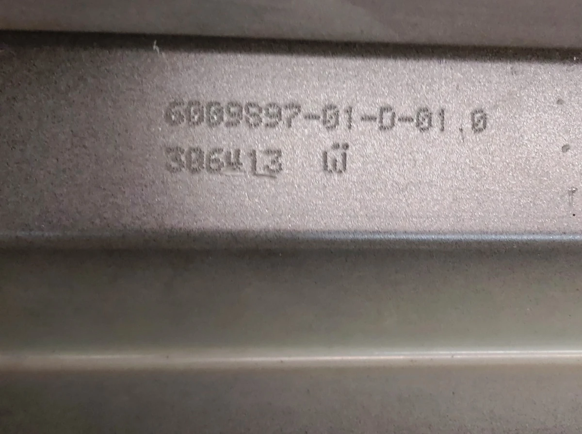 6 ASY - MEMBER RAIL RR RH SVC RWD Tesla model S 1021722-S0-A