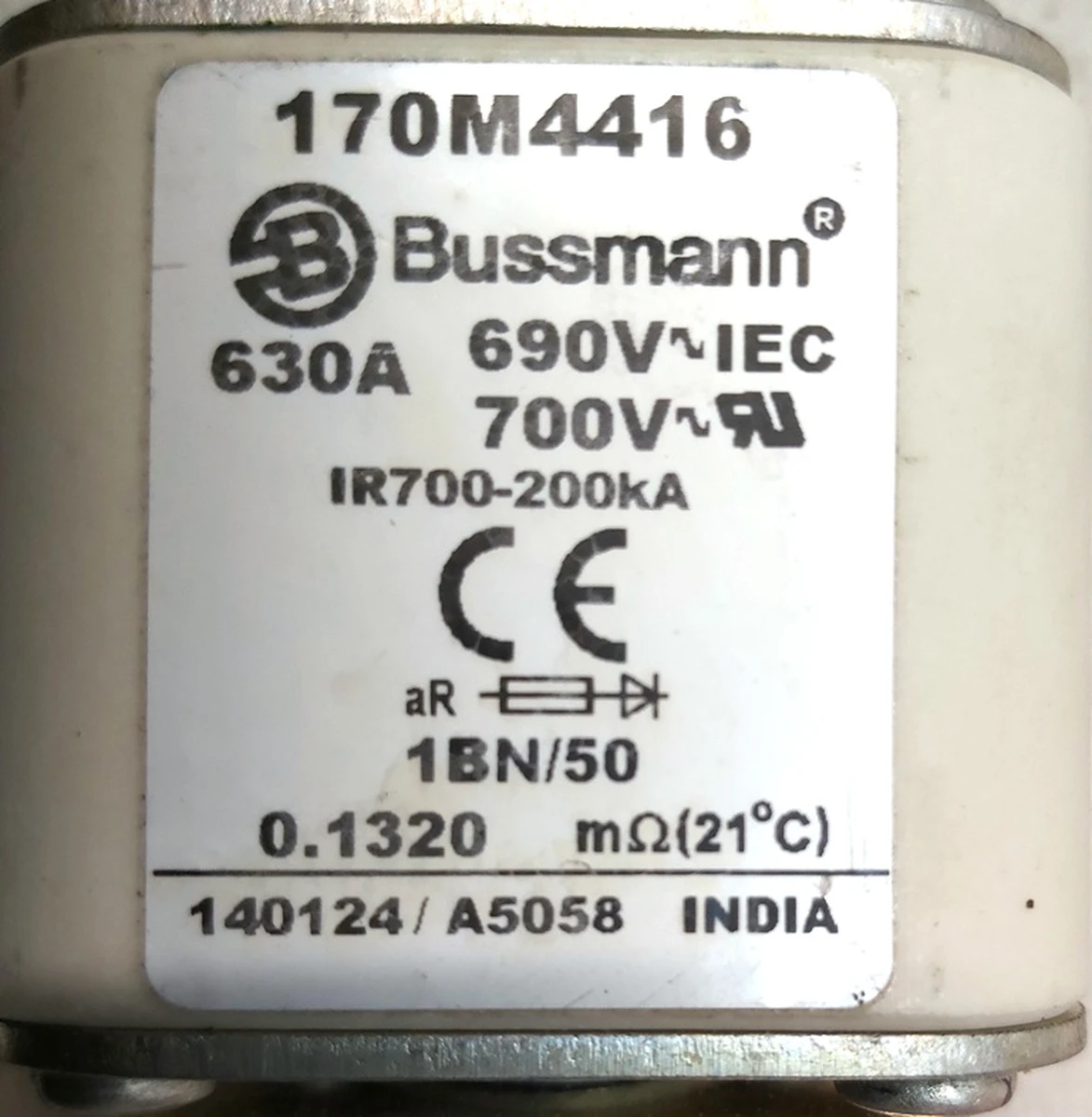 2 Main battery fuse S3 85kWh 630A Bussmann assembly Tesla model S 6010486-00-D