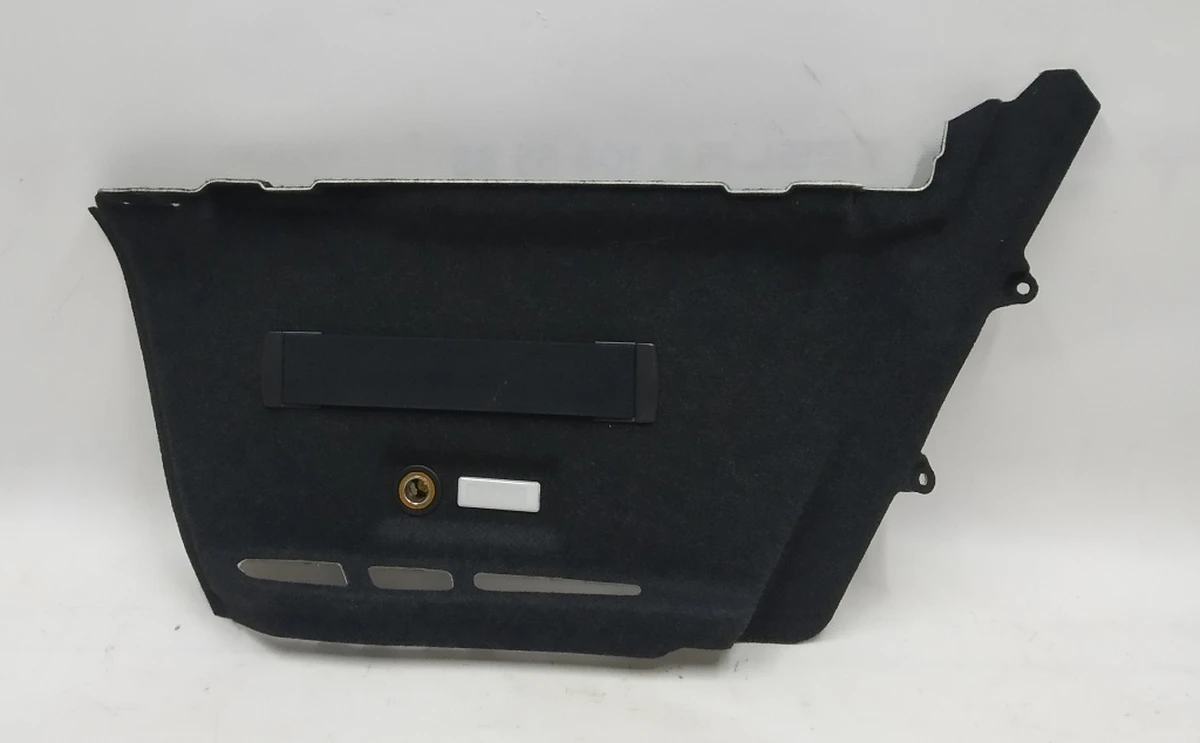 Right side trunk trim assembly with tie strap, flashlight and 12V connector BMW I3 51477314756