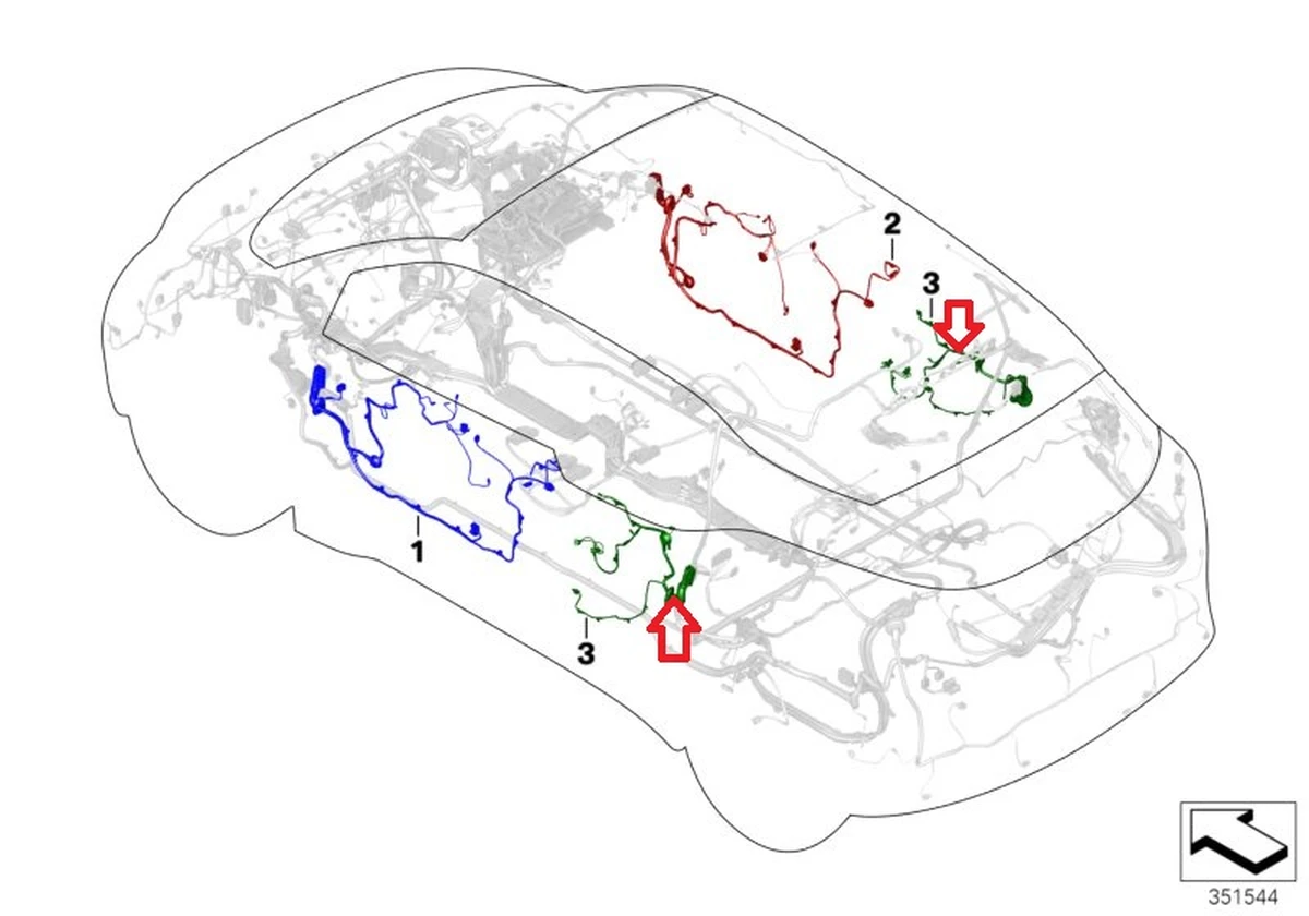Електропроводка двері задніх лівих правої BMW i3 61129349875