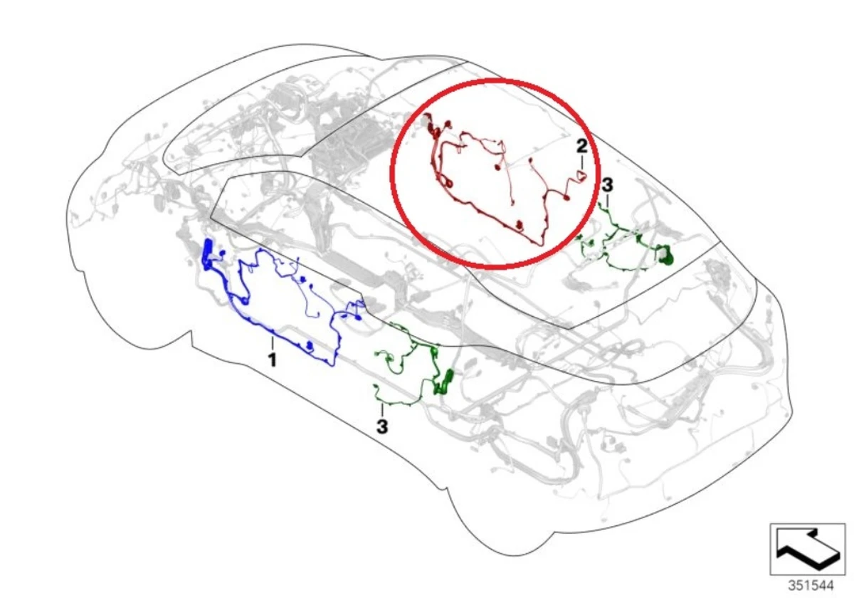 Електропроводка двері передньої правої BMW i3 61129349900