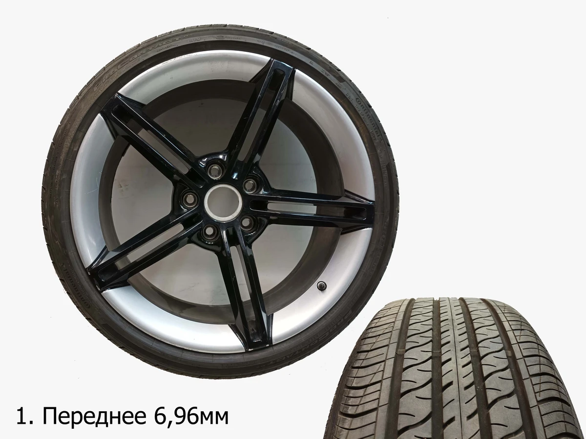 Complete wheel set (9.5JX21ET60 front, 11.5JX21ET66 rear) Continental ProContactRX Porsche Taycan 9J1601025