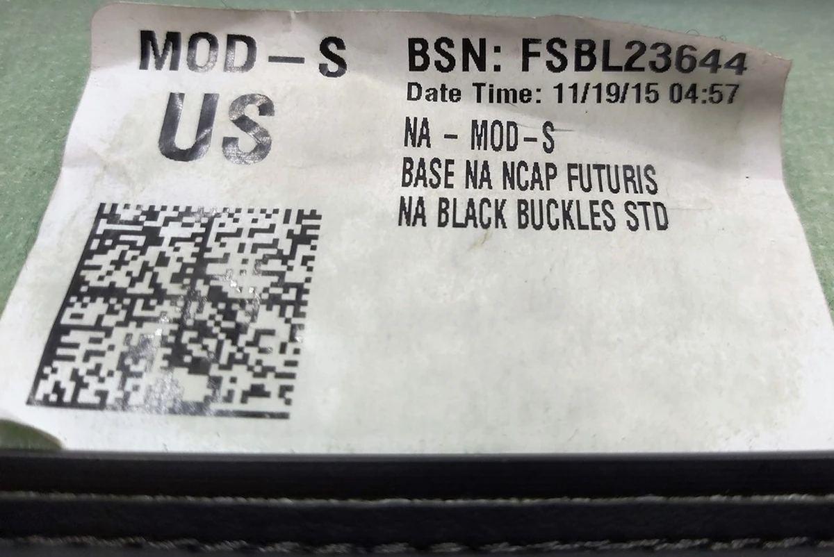 3 Driver's seat upholstery BASE BLK GEN 1 Tesla model S, model S REST 1013072-01-C